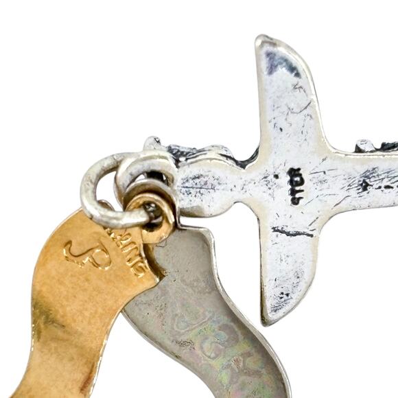 Vintage Sterling Silver 925 Gold Tone Alaska Pennant Totem Pole Charm Pendant - Picture 5 of 7